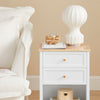 Sobuy нощно шкафче малка спалня маса от бял диван 40x30x60cm FBT126-Down