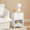 Sobuy нощно шкафче малка спалня маса от бял диван 40x30x60cm FBT126-Down