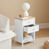 Sobuy нощно шкафче малка спалня маса от бял диван 40x30x60cm FBT126-Down