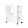 Sobuy Low Table с покривки Поддръжка за принтер Мултивален Mocchery Call Office White Office L60*P35*A71 CM FBT129-W