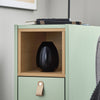 SoBuy FBT161-GR Tavolino Stretto - comodino camera da letto con Cassetto e Ripiano per Spazi Piccoli, Soggiorno, L24 x P60 x H60cm Verde