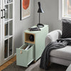 SoBuy FBT161-GR Tavolino Stretto - comodino camera da letto con Cassetto e Ripiano per Spazi Piccoli, Soggiorno, L24 x P60 x H60cm Verde