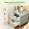 SoBuy FBT164-GR Comodino con 2 cassetti Tavolino da salotto o camera da letto Verde L40 x P44 x A49cm