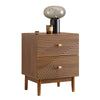 Нощно шкафче SoBuy FBT170-N Vintage с 2 чекмеджета, дървена масичка за кафе с крака от каучуково дърво, нощно шкафче за спалня, всекидневна и кабинет, кафяво, L45 × D40 × H58 cm