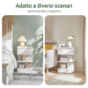SoBuy FBT49-W Comodino Camera da Letto - Comodino con 1 Cassetto e 2 Ripiani, Tavolino Salotto - Moderna Cassettiera L39 x P39 x A65 cm Bianco