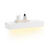 SoBuy FHK38-W Mensola da Parete Galleggiante con Cassetto & Illuminazione LED con Sensore di Movimento, per Camera da Letto, Ingresso & Soggiorno, a Batterie, L60 × P20 × H8 cm, Bianco