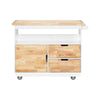 SoBuy Credenza con ruote in hevea 110x55x90cm FKW107-II-WN