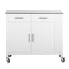 SoBuy Credenza isola con piano in acciaio 107x46x94cm FKW108-W