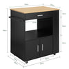 SoBuy FKW113‑SCH Mobile Cucina Salvaspazio Credenza Cucina Carrello Cucina con Ruote Mobiletto Cucina Dispensa Madia Cucina Mobile Cucina con Ripiani nero 82x46x88 cm