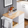SoBuy FKW123-WN Carrello da Cucina su Ruote, Isola da Cucina, Buffet Mobile Dispensa, 1 Vassoio Rimovibile, 2 Cassetti e 2 Ante, 72x40x84 cm, Bianco