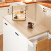 SoBuy FKW126-WN Carrello da Cucina su Ruote, Isola da Cucina, Carrello di Servizio, Mobile Buffet con Armadietto, 2 Cassetti, 2 Ante, Porta Strofinaccio, 105x46x92 cm