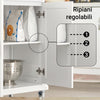 SoBuy Carrello cucina bianco 74x45x91cm FKW13-WN