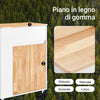SoBuy FKW132-WN Carrello da Cucina con Ruote, Isola da Cucina con Piano di Lavoro in Legno di Gomma, Mobile Cucina Salvaspazio, Carrello Cucina con Cassetti 70x40x90 cm Bianco
