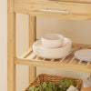 SoBuy FKW135-N Carrello da Cucina in Bambù Carbonizzato – Carrello Cucina in Legno con Ruote, Antibatterico, Resistente all’Umidità, Inodore, Ideale per Cucina, Sala da Pranzo e Casa 58×40×86 cm