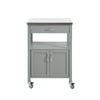 SoBuy Carrello cucina salvaspazio con piano di lavoro – Mobile cucina con ruote, ideale come mobiletto cucina, credenza compatta o mobile microonde – Disponibile in Grigio 60x92x44cm FKW22-HG