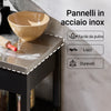 SoBuy FKW22-SCH Carrello cucina salvaspazio con piano di lavoro – Mobile cucina con ruote, ideale come mobiletto cucina, credenza compatta o mobile microonde – Disponibile in Nero 60x92x45cm