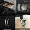 SoBuy FKW22-SCH Carrello cucina salvaspazio con piano di lavoro – Mobile cucina con ruote, ideale come mobiletto cucina, credenza compatta o mobile microonde – Disponibile in Nero 60x92x45cm