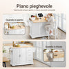 SoBuy Sideboard mit Gummiplatte 130x71x91cm FKW41-WN
