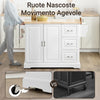 SoBuy Sideboard mit Gummiplatte 130x71x91cm FKW41-WN