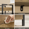 SoBuy FRG226-F Dulap de baie cu economie de spațiu cu 3 rafturi robuste - Dulap de baie îngust MDF de până la 30 kg, Dulap de baie de culoarea lemnului pentru băi mici 28x20x74cm