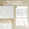 SoBuy FRG231-L-W Pensile Bagno Sospeso Bianco - Vista frontale con anta chiusa