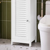 SoBuy FRG236-WN Mobile Colonna Bagno Salvaspazio Armadio Alto con 2 Ante, 1 Cassetto e Ripiano Aperto Mobiletto Bagno per Lavanderia WC o Cucina 32x170x30cm