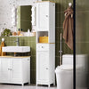 SoBuy FRG236-WN Mobile Colonna Bagno Salvaspazio Armadio Alto con 2 Ante, 1 Cassetto e Ripiano Aperto Mobiletto Bagno per Lavanderia WC o Cucina 32x170x30cm