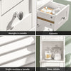 SoBuy FRG236-W Colonna Bagno Bianco con 2 Ante, Cassetto e Ripiano Aperto, per Lavanderia e WC, 32x170x30 cm