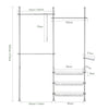 Sobuy Wardrobe Wardrobe Wardrobe Modular Graio Appledabiti FRG34-HG