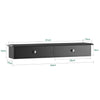 SoBuy FRG43-SCH Mensola da Muro con 2 Cassetti - mensole da parete per Ingresso, Soggiorno e Camera - Nero 64x15x10cm