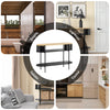 SoBuy FSB102-SCH Consolle Ingresso Tavolo Consolle Salvaspazio in Legno Chiaro e Metallo Nero, Mobile Ingresso Moderno con Ripiani, Stile Industriale per Corridoio, Soggiorno o Ufficio 110×39×76 cm