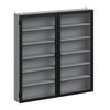 SoBuy FSB113-H-DG Mobiletto Sospeso con Ante in Vetro, 5 Ripiani, Grigio - immagine 1/12