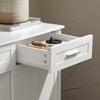 SoBuy FSB84-W Credenza con ante scorrevoli, Mobile da cucina, Armadio da soggiorno, Buffet Bianco 80x40x85cm