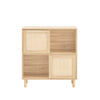 SoBuy Credenza con ante scorrevoli in pino 80x35x87cm FSB87-N