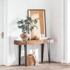 Собуи маса за входна маса за конзола за диван Спестяване на индустриален стил кафяв 120x40x75cm FSB88-F