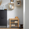 SoBuy Panca scarpiera in bambù 50x28x45cm FSR02-K-N