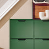 SoBuy FSR100-SY Mobile Scarpiera Alta e Stretta in Legno, 4 Ante a Ribalta, Ingresso Moderno, 100x19x91 cm, Verde Scuro