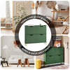 SoBuy FSR100-SY Mobile Scarpiera Alta e Stretta in Legno, 4 Ante a Ribalta, Ingresso Moderno, 100x19x91 cm, Verde Scuro
