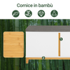 SoBuy FSR117-W Panca Scarpiera Ingresso con Seduta, Cassapanca Contenitore da Interno con 2 Ante, in Legno ingegnerizzato e Bambù 90x34x46 cm, Bianco