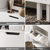 SoBuy FSR151-H-W Mobile Scarpiera Alta e Stretta per un Ingresso Moderno, 3 Ante a Ribalta, 50x19x90 cm, Bianco