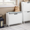 SoBuy FSR151-K-W Panca Scarpiera da Ingresso - Scarpiera Salvaspazio Slim in Legno, Panca Contenitore con 1 ribalte 2 ripiani, 113kg di Carico, Bianco L60xP24xA52 cm