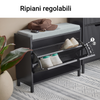 SoBuy FSR151-K-SCH Panca Scarpiera da Ingresso - Scarpiera Salvaspazio Slim in Legno, Panca Contenitore con 1 ribalte 2 ripiani, 113kg di Carico, Nero, L60xP24xA52 cm