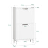 SoBuy FSR151-W Mobile Scarpiera Alta e Stretta per un Ingresso Moderno, 2 Ante a Ribalta, 50x19x90 cm, Bianco