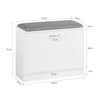 SoBuy Panca scarpiera 60x24x47cm FSR16-K-W