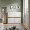 SoBuy FSR225-E-W Scarpiera Slim Salvaspazio 4 Ante a Ribalta, Bianco - immagine 12/12