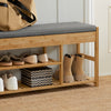 SoBuy Panca scarpiera in bambù 90x30x45cm FSR47-N