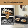 SoBuy FSR64-SCH Scarpiera Salvaspazio Slim da Ingresso Panca Contenitore con Cuscino, Cassapanca Scarpiera Regolabile per Casa, Camera, Corridoio, L104*P24*A51cm Nero