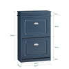 SoBuy FSR78-B Scarpiera Salvaspazio Slim Mobiletto da Ingresso con 2 Ante a Ribalta Scarpiera in Legno MDF Armadio Portascarpe per Ingresso Corridoio o Camera da Letto 54x24x83cm Blu
