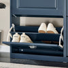 SoBuy FSR79-B Scarpiera Slim con 4 Ante a Ribalta, Mobile Ingrosso Salvaspazio, Ingresso Moderno, 105x24x83 cm, Blu