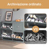 SoBuy FSR79-HG Scarpiera Slim con 4 Ante a Ribalta, Mobile Ingrosso Salvaspazio, Ingresso Moderno, 105x24x83 cm, Grigio